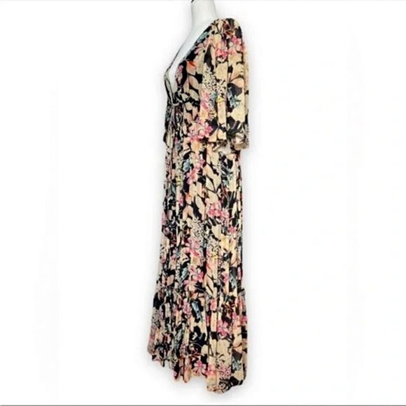 Love Sam Dark Wonder Bohemian Floral Maxi Dress Size Small - Picture 6 of 15